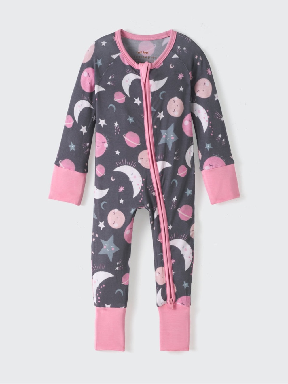 Little Sleepies Bamboo To the Moon & Back Zippy size 6-12 Months